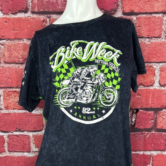 Affliction Daytona Women’s Graphic Baby Tee -Size: XL - NWT - Picture 2 of 12